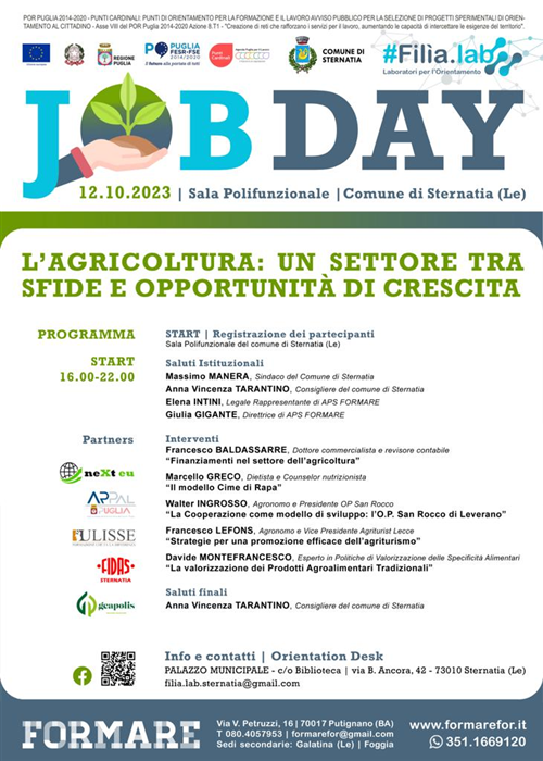 Job Day: "L'Agricoltura: un settore tra sfide e opportunità"
